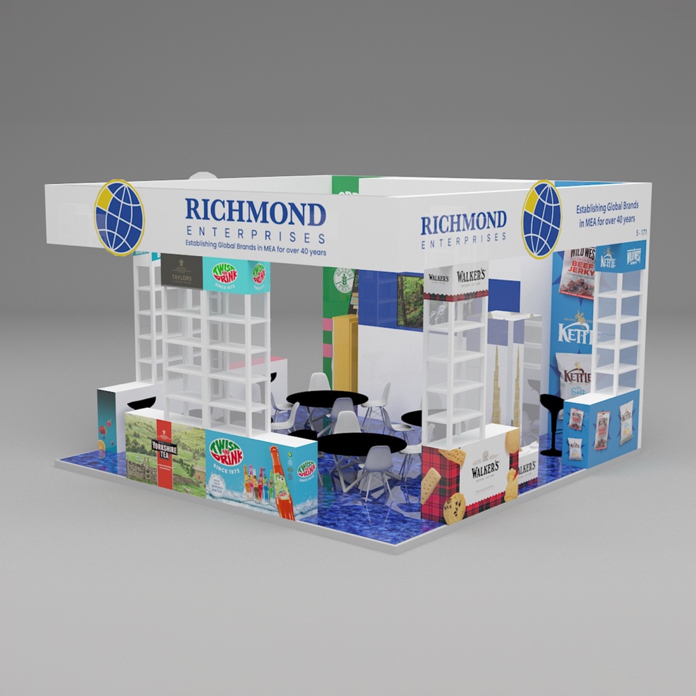 A custom exhibition stand built by Creative Plus Designs